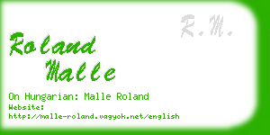 roland malle business card